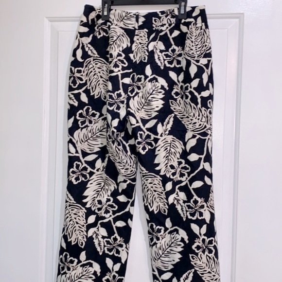 Talbots floral embossed pants size 6 - Picture 4 of 12